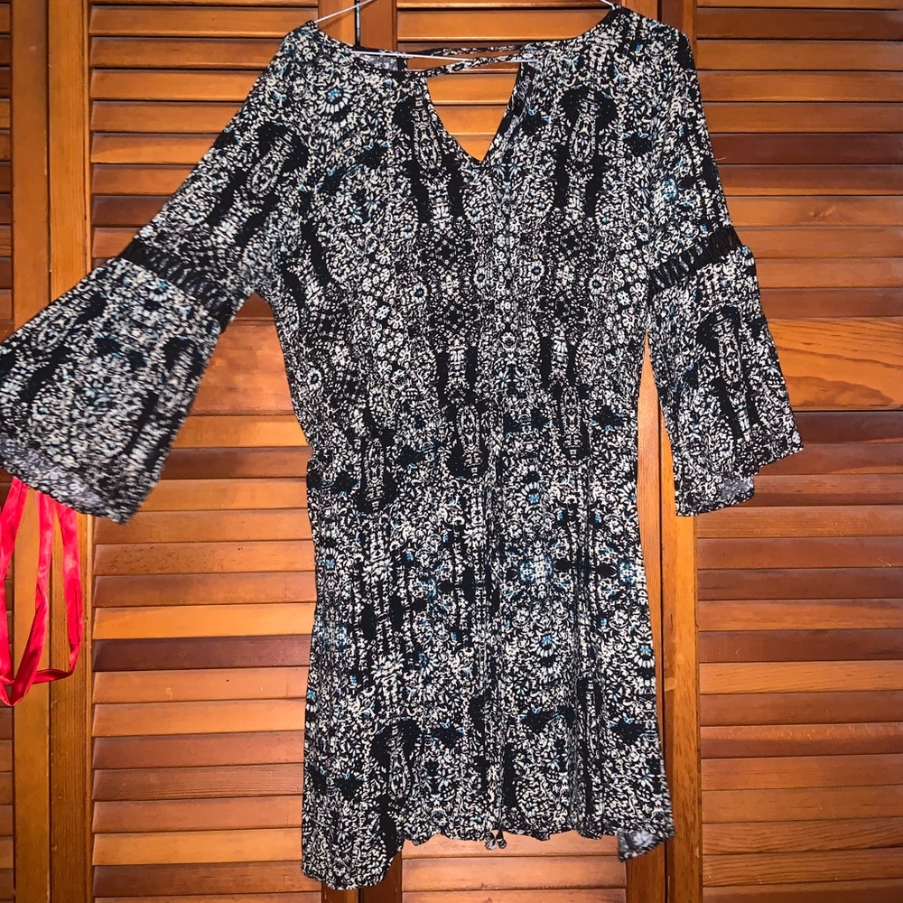 Dress with Flare Sleeves